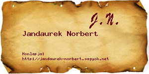 Jandaurek Norbert névjegykártya